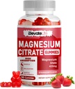 Magnezu Gummies Citrate 420mg na serwowanie - 90 Gummies Wegan - Promotes Healthy Relaxation, Mięśnie, Kości, & Wsparcie energetyczne (90 Gummies truskawkowe)