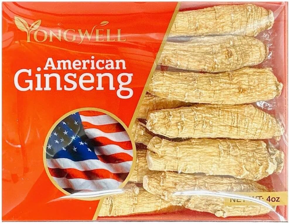 Ręcznie wybrane klasy American Ginseng Korzeń duży krótki (4 Oz. Box)