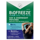 Biofreeze Day & Overnight Pain Relief Patches, Menthol Pain Patches for Artitis & Muscle Pain Relief, Comfortable & Flexible Fabric Stays in Place, FSA / HSA Kwalifikujące się, 9 Patches (6 Day, 3 Night)
