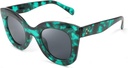 FEISEDY Retro Oversize Square Horn Okulary przeciwsłoneczne Semi Cat Eye Butterfly Glass Big Grube Odtłuszczona ramka B2572