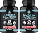 Angry Supplements Garcinia Cambogia z probiotykami, Gut Health Multivitamin w. Witaminy A, C, D, E, K, B2, Cynk, Selen, Miedź, Chrom + Herbal Mieszanka Kapsułki (2- butelki, 120ct Razem)