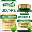 3000 MG Urolithina Suplement - 120 Kapsułki Wspiera przeciwutleniacz, Wzmożony zdrowy starzenie, Mitochondrial, Naprawa komórek dla mężczyzn i kobiet