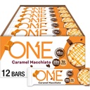One Coffee Shop Kofeinowane batoniki białka, Karmel Macchiato, Gluten Free z 20 g białka i 65mg kofeiny energii, Strzykawki, 2.12 oz (12 hrabiego), Packaging May Vary