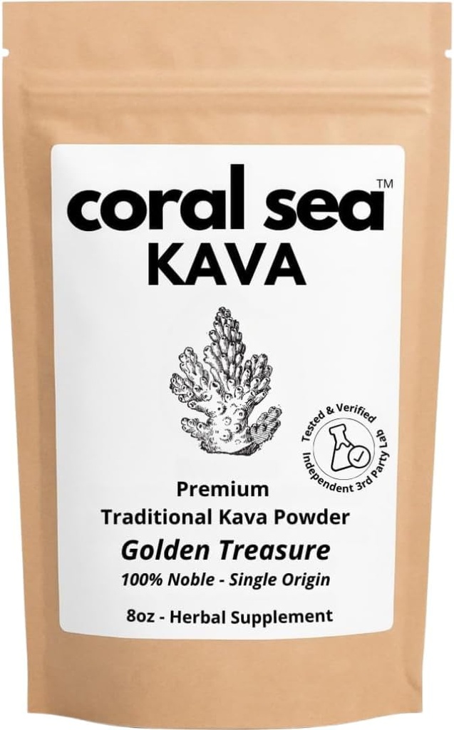 Kava Proszek Noble Kava Kava Napoje korzenne Vanuatu Tradycyjne Grind Tea uspokajające Ulepszanie Balanced Strong Natural Gorzki Flavor Złoty Skarb 8oz