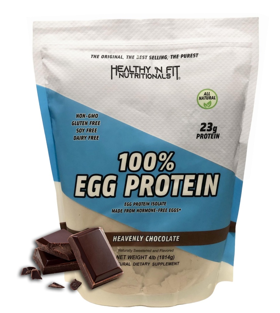 Zdrowe 'N Fit 100% Białko jaj - Czekolada (4lb): 100% Białko jaj. Zero Laktoza, Zero Cukier. - Ultra Czysty, Naturalny Białko jaj Izolacja