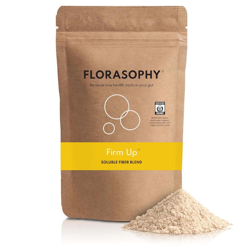 Firm Up Organic Rozpuszczalny Fiber Suplement do Żywieniowej Gut Zdrowie, Biegunka Control & IBS Relief, Gluten Wolny Wegan Prebiotyczny Proszek, Jeden miesiąc dostaw