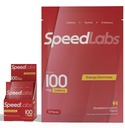 Speed Labs Cafeline Energy Gummies Truskawka Lemon Naturalny, 25mg Kofeina, Tauryna, B- Witaminy na kawałek, 32 Kawałki (8 opakowań) Wegan, Gluten Wolny, 1 g Dodany cukier