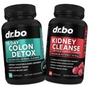 Colon & Nerki Cleanse Detox Supplement Supplement - 15-dniowe tabletki do czyszczenia jelit & Probiotyczne dla Bloating & Daily Bovel Movel Movement Flush - Pomoc Nerki, Bladder & Trakt moczowy Zdrowie
