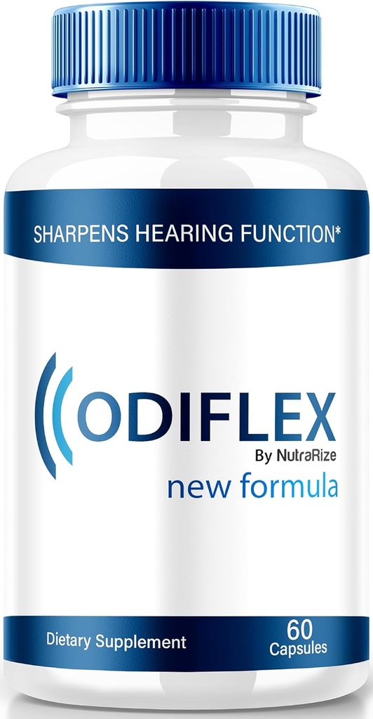 NutraRize Odiflex kapsułki, Premium Formuła zdrowia ucha, All- Natural Supplement to Protect The Inner Ear, Oficjalne pigułki wsparcia słuchu, Odi Flex Recenzje (60 kapsułki)