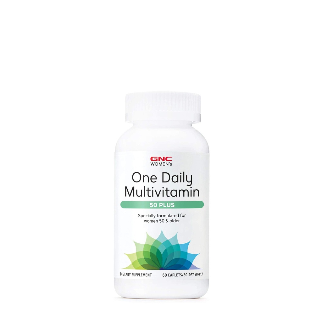 GNC Kobiet 50 Plus One Daily Multivitaminy 124; Pomaga kości, oczu, pamięci, mózgu i skóry zdrowie z witaminą D, Wapnia i B12 124; Pomaga produkcji energii 124; 60 Kapsułki