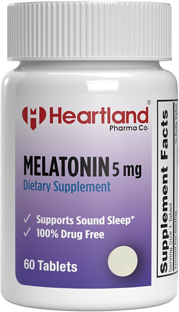 Melatonina 5 mg 124; Pigułki pomocy sennej 124; Naturalne wsparcie dla snu 124; 100% Suplement pomocy beznarkotykowej 124; Non-Habit Forming Budapest 124; USA Produkowane 124; 60 Liczba