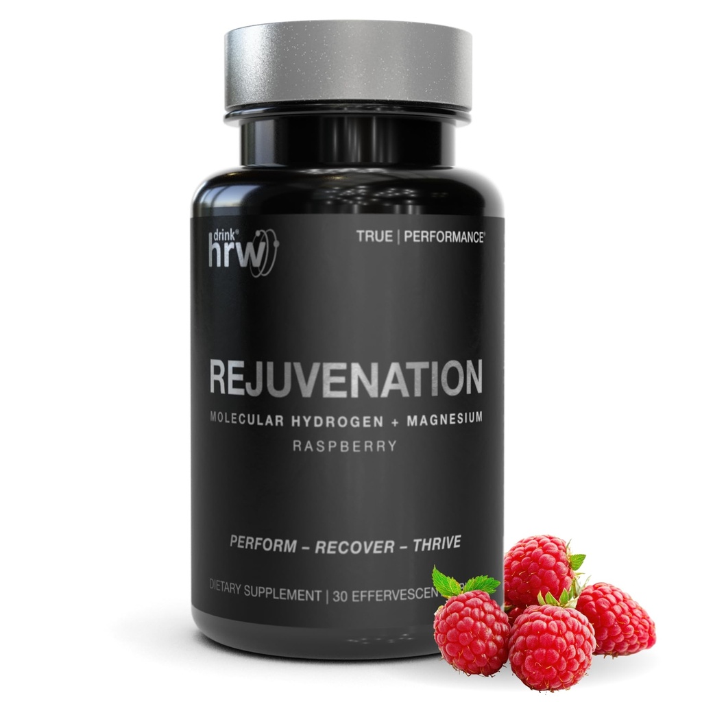 DRINK HRW Odmładzanie Molecular Hydrogen Water Tablets: 12 ppm H2 - Suplement wodoru i magnezu, Wspiera produkcję energii, Odzysk, Zdrowie Cognitive. Poinformowany Sport Certified (Malina 30ct)