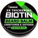 Biotin Beard Balm dla mężczyzn - 2X Thickening dla Broda i wąsacz - Organiczny Wosk wąsaty z Castor Oil & Meadowpian - Nawadniający Balon wzrostu włosów twarzy i Leave- W odżywce