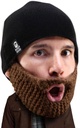 Beard Head Stubble Populous Beard Beanie - Oryginalny ręcznie robiony kapelusz Knit i zdejmowany Beard