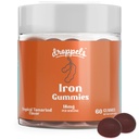 Droppels Żelazne Gummies 18 mg dla kobiet i mężczyzn - Wegan Plant-Oparty suplement żelaza 124; Wspiera Energia i zdrowie krwi 124; Pectin- Based, Non-GMO, Gluten & Żelatyna Wolna 124; Tamarind Flavor, 60 Count