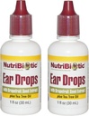 Nutric Biotic Ear Drops z Grejpfrutowy Seed Extract i Tea Tree Oil (Opakowanie 2), 1 Oz Każdy
