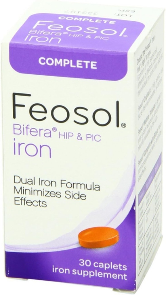 Feosol Bifera Żelazne kapsułki Uzupełniają 30 ea (opakowanie po 4)