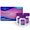 GeriCare Omeprazole Delayed Release Tablets 20mg Stomach Acid Reducer Pills for 24 Hour Heartburn Relief- Acid Reflux Medicine to Treat Frequent Heartburn- Anti-Acid Relief Tablets (42 Count)