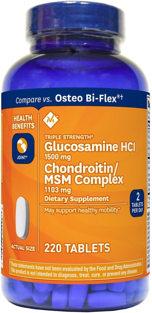 Mark Triple Force Glukozamina 1500mg & Chondroitin MSM 1288mg tabletki (1 butelka (220 tabletek))