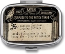 Metal 2 Collect Pill Organizer Travel Friendly Portable Compact Pill Box Cute Pill Case do przechowywania witamin / Olej rybny / Suplementy / Leki / Tabletka do torebki / Pocket (Vintage Etykieta)