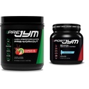 JYM Supplement Science PRE JYM 30 Służenia - Truskawka Kiwi & Post- Trening z BCAA, Glutamina, Creaine HCL, Beta- Alanina i więcej, Blue Arctic Freeze, 30 Sług, 22 Oz