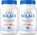 (2 Pack) Sonic Solace - zaawansowana formuła do utrzymania zdrowego słuchu, Oficjalne Sonic Solace dla zdrowia ucha, Wszystkie naturalne wsparcie dla ogólnego Well- Being, SonicSolace Review (120 kapsułki)