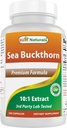 Najlepszy Naturals Sea Buckthorn Oil Powder Extract 10: 1 500 mg 240 Kapsułki - Non-GMO, Gluten Free - Zawiera naturalnie Omega- 7 Kwas palmetolowy