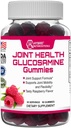 Hybrid Nutraceuticals Joint Health Supplement - Gumiaki glukozaminowe z witaminą E - Support Joint Mobility & Flexibility Supplement, Malina Flavor - 60 Gumiaki