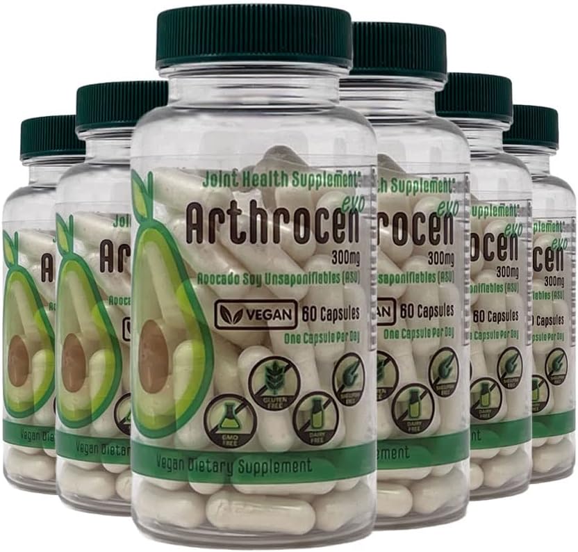 EVO Vegan Joint Health Supplement, 300Mg Awokado Soy Unsaponiable, 60 Day Supply, One Capsule per Day (12 miesięcy)
