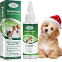 60ML Pet Eye Drops for Dog & Cat Relieve Eyes Sartching & Irritation, Pink Eye & Alergies Objawy bezpieczne i delikatne Formuła dla wszystkich zwierząt