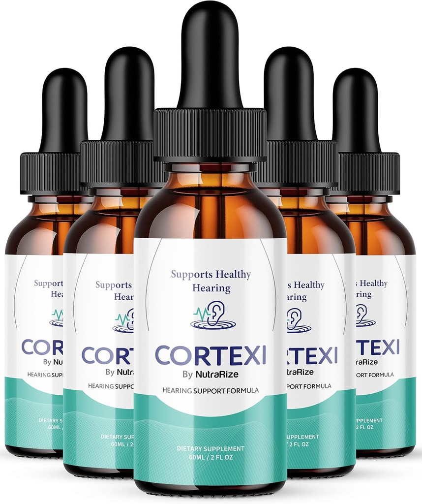 (5 pack) Kortexi Drops, Cortexi Hear Support Drops - Advanced Formula for Ear Health, Cortexin Drops, Cortexi 24, Supplement Drops Maximum Strength, Cortexi Recenzje (150 Sług)