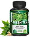 Pothent Garden Green Tea Extract with EGCG Natural Energy, Mental Focus, Immune Support, Antioksydant and Healthy Heart Formula, Non-GMO 120 Green Tea Extract kapsułki