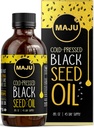 MAJU Black Seed Oil - 3 razy Thymoquinone, Cold- Presset, 100% Turecki Czarny Kmin Seed Oil, Płynny Czysty Blackseed Oil, Butelka szklana, 8 oz