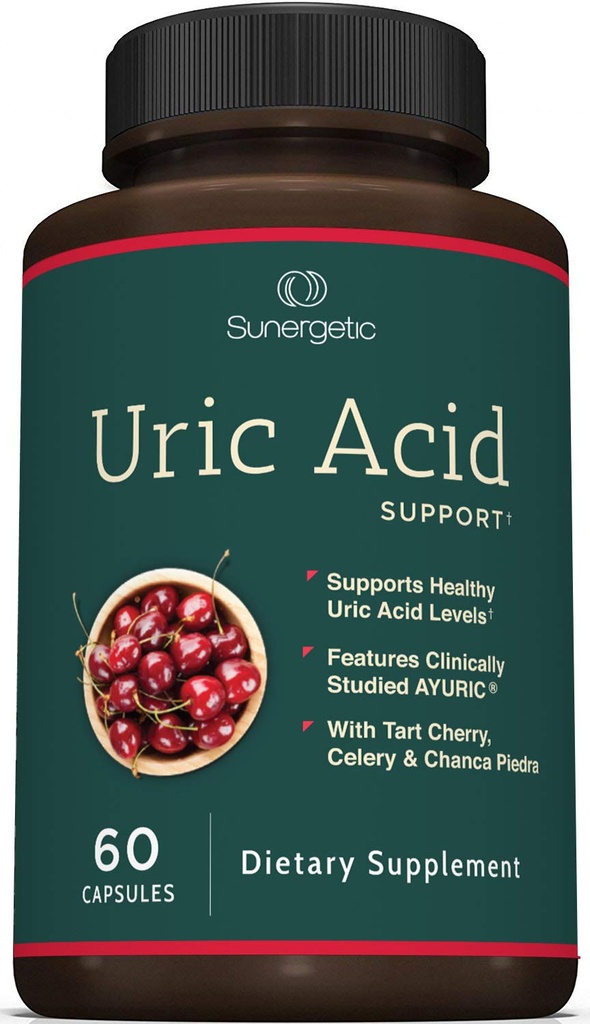 Sunersive Premium Supplement Supplement Moryc Acid Cleanse & Nerki Supplement - Zawiera Tart Cherry, Chanca Piedra, Seler Extract & Turmeric - 60 kapsułki