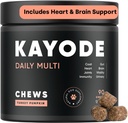 Kayode Daily Multi - Dog Multivitamin & Superfood Chew. Wypełnij odcienie odżywcze. Pomaga Joints, trawienie, serce, mózg, mocz i więcej. Dodaj odżywki Dog Food Misses. Świetnie dla szczeniąt.