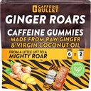 Ginger Roars - Kofeina Ginger Chews - 12 Kofeina Cukierki Każdy 33mg Kofeina z pysznym naturalnym miodem Ginger Flavour & Płonąca podpowiedź. Plant Based Energy Shots, Vegan Healthy Snack dla dorosłych.