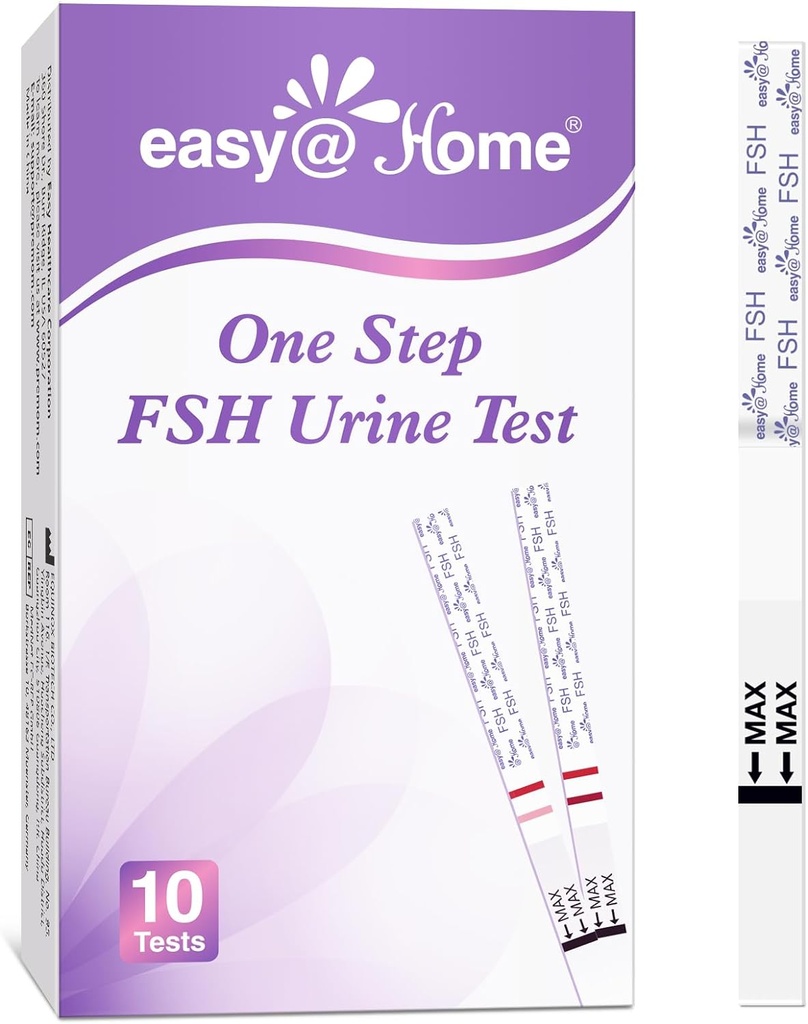 Zestaw testowy Easy @ Home FSH: 10 dawek testowych FSH dla kobiet - poziomy hormonów track i wsparcie planowania płodności w domu