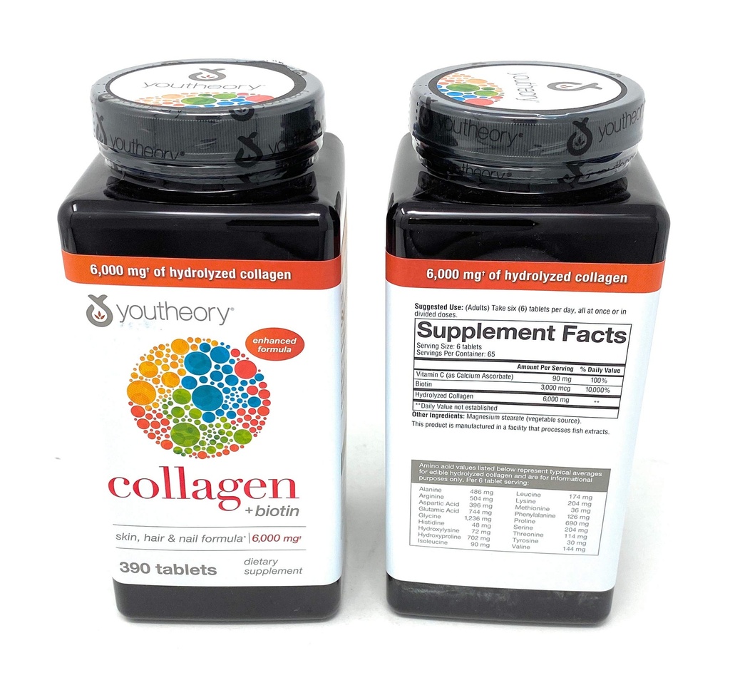 YouseTheory Collagen Advanced Formula Tablets - 390 ct (2- Pack for 780 Ct)