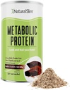 NaturalSlim Metaboliczne proteiny serwatki w proszku Czekolada - Niskie węglowodany, Mieszane Shake zastępczy w / witaminy, Minerals & Amino Acid L- glutaminy 124; Wielki smak i bardzo napełniające się shake protein, 10 Słupki, 17.6oz