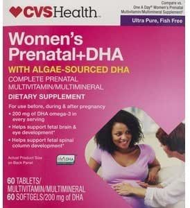 CVS DHA Prenatal Multivitamin 2 Stop Program Tablets - 60 dni