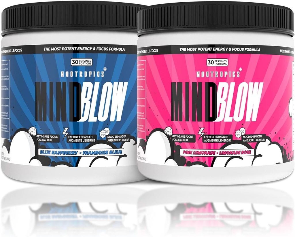 Umysł cios - Nootropics Koktajl dla energii, Skup i szczęście dla studentów, Przedsiębiorców, Hard Workers & Gamers (30 Służenie)
