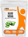 BulkSupplements.com Aloe Vera Extract Powder - Aloe Vera Supplement, Herbal Supplement - Vegan & Gluten Free, 100mg per Serving, 250g (8.8 oz) (opakowanie po 1)