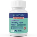 WELMATE - Odporność na ból w moczu (72 tabletki) - Chlorek fenazopirydyny 99,5 mg - Ból w moczu, Pilny, & Uczucie komfortu - Maksymalna moc - Nadmierna relacja leków
