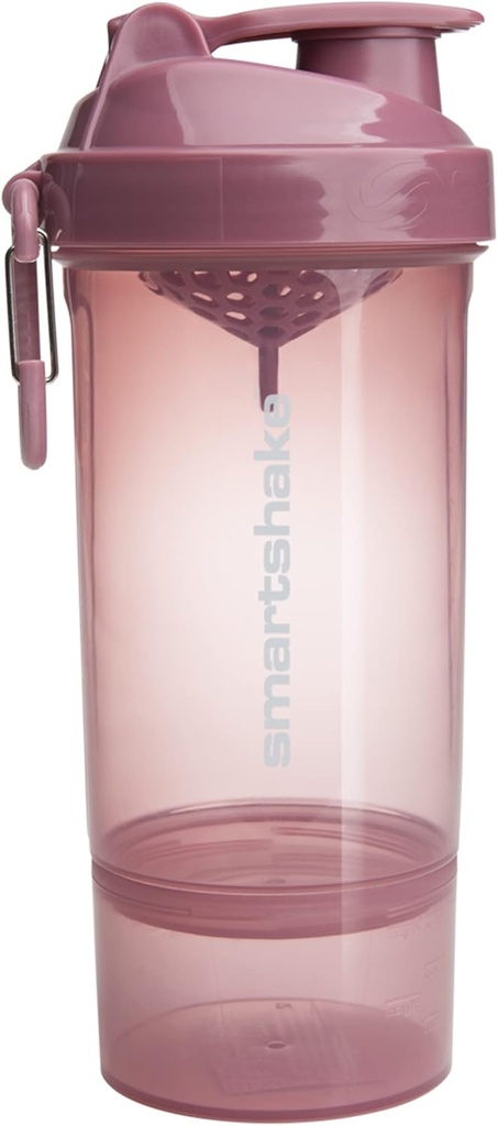 Smartshake O2GO One plastikowe butelki shaker białko 800 ml 124; 27 oz - Leakproof Screw- Lid - BPA Free - Unisex - Deep Rose