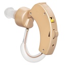 Wzmacniacze słuchu MEDca 2 Pack - Cyfrowy wzmacniacz BTE Personal Sound w / redukcja hałasu i kontroli głośności, LR44 bateria zasilany, 6 kopuły uszne, lewe / prawe użycie, małe i dyskretne