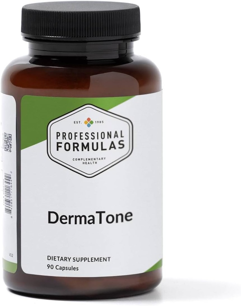 Professional Formulas DermaTone - Wsparcie dla zdrowia wątroby i limfatycznego * z Bupleurum, Cleavers, Oregon Grape, Burdock, Nettle, & Red- Clover - wegetarianin, Gluten Free, Hipoalergenic, 90 Kapsułki