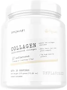 Project # 1 Nutrition Multi- Sourced Collagen Powder Building 124; Grass- Fed Collagen Peptydes for Skin, Hair, Nails & Joints Index 124; Hydrolizowane Collagen & 15 g Białko Per Serving -Irish Cream - Collagen for Women & Men