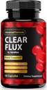 Clear Flux Pills, Oficjalne kapsułki ClearFlux, All- Natural Support, Wsparcie Premium do utrzymania stabilnych poziomów i zdrowe cyrkulacji, Wszystkie naturalne przezroczyste Flux Recenzje zdrowia (60 kapsułki)