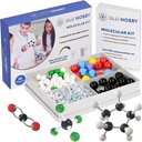 Old Nobby Chemistry Model Kit - 115 Piece Molecular Model Zestaw zawiera Atomy, Obligacje, Instructional Guide - STEM Science Tool for Students, Organic Chemistry, Molecular Learning - Kolorowe modele